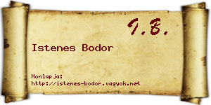 Istenes Bodor névjegykártya